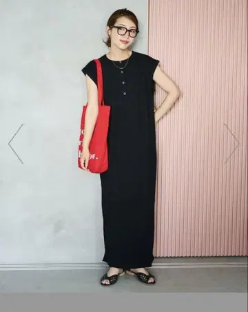 FREAK'S STORE 헨리 버튼 프렌치 슬리브 원피스 25SS