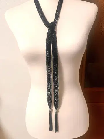 비즈 모티브 블랙 태국풍 목걸이