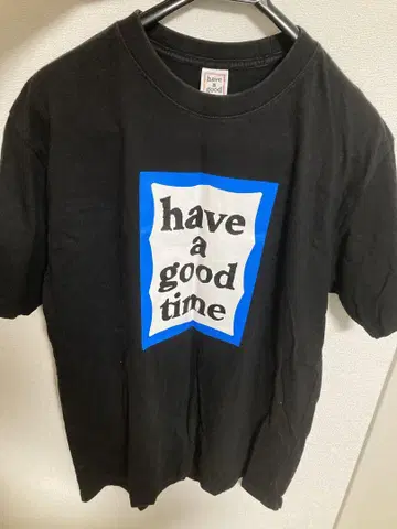 have a good time 티셔츠 파랑 로고
