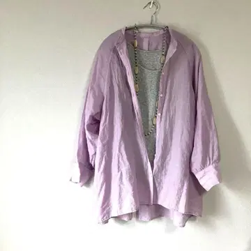 DouDou 시어 블라우스 핑크 프리 사이즈