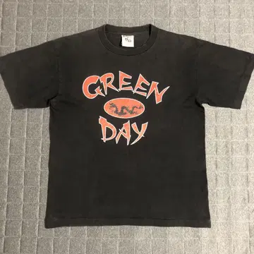 GREEN DAY 티셔츠 드래곤 밴딩 페이드 그린 데이