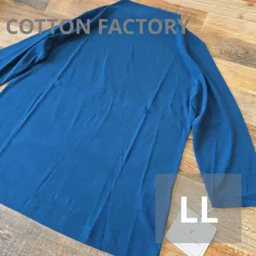COTTON FACTORY 바이오 라이스 보틀넥 7부 소매 풀오버 BLU