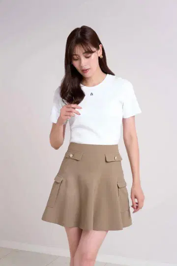 플레어 카고 미니 스커트
