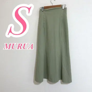 MURUA 그린 플레어 스커트 S  깔끔한 코디 오피스 캐주얼