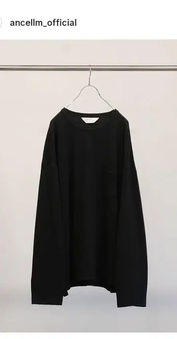 ANCELLM 25SS 와플 크루넥 장팔 티셔츠