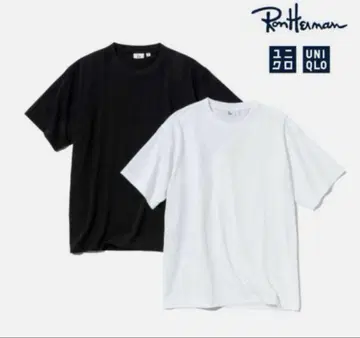 론 헤르만 2XL 사이즈 유니클로 블랙 티셔츠 블랙 UNIQLO