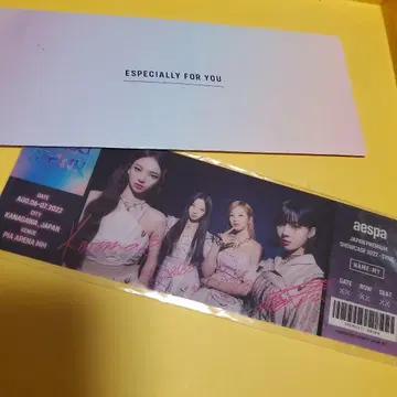 aespa 공식 미개봉 새상품 SHOWCASE 2022 티켓 봉투 포함