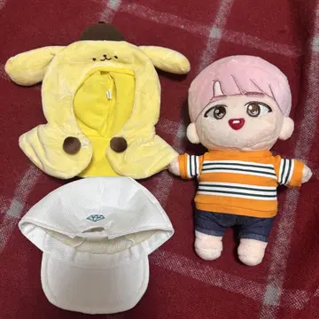 SHINee ONEW 온유 봉제 인형 view 핑크 화이트 캡