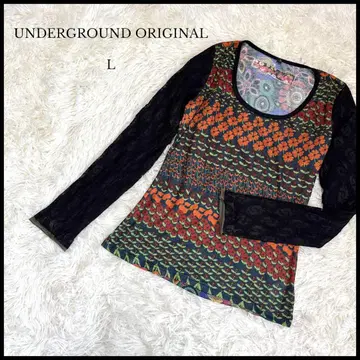 UNDERGROUND ORIGINAL] 꽃무늬 레이스 티셔츠 L 여성용