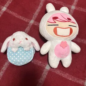 SHINee ONEW 오뉴 온유 토끼 핑크 화이트 봉제 인형 백팩