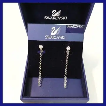 SWAROVSKI 귀걸이 체인 슬링 오로라 클리어 박스 포함
