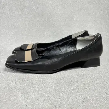 사바사바 로우 힐 메탈 펌프스 24.5cm 천연 가죽 블랙