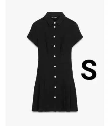 완판템 자라 플리츠 텍스처 원단 원피스 S