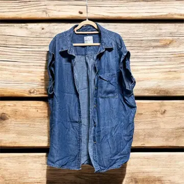 AMERICAN EAGLE OUTFITTERS 데님 반팔 셔츠