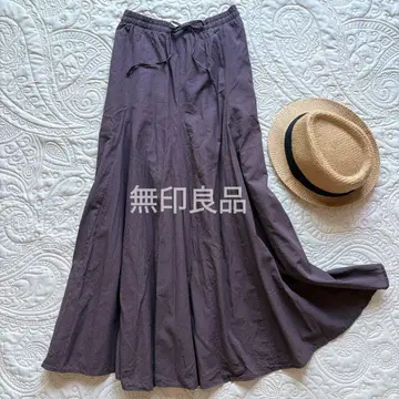 무인양품 브라운 플레어 스커트 S