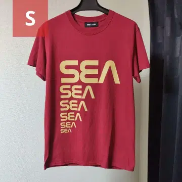 WIND AND SEA 레드 티셔츠