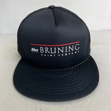[미국 빈티지 의류] BRUNING 빈티지 미국 기업 메쉬 캡 블랙