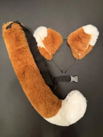파이터즈 여우 머리띠와 꼬리