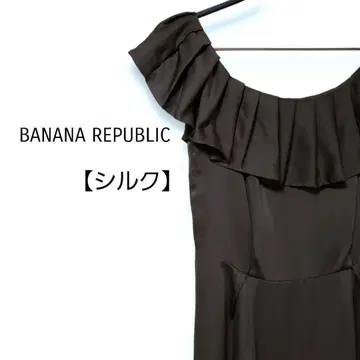 BANANA REPUBLIC 플리츠 실크 새틴 실크 미니 원피스 드레스