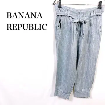 BANANA REPUBLIC 시원한 마린 컬러 7부 기장 스트라이프 팬츠