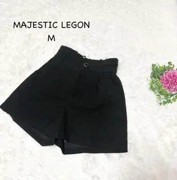 마제스틱 레곤 M 블랙 큐롯 턱이 있는 레이스업 허리밴딩