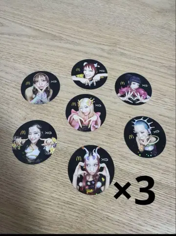 XG 맥도날드 한정 스티커 7종 3개 세트