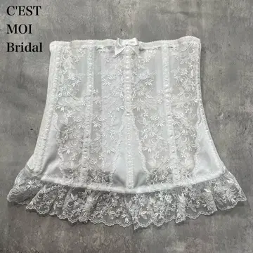 세모아 브라이덜 [M] 허리 니퍼 이너 꽃무늬 자수 메쉬 비침