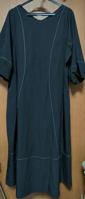 블랙 반팔 롱 원피스 LL