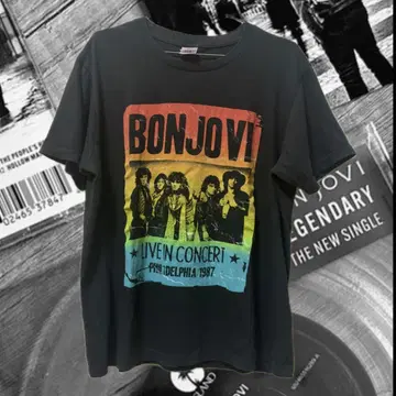 BonJovi 80s 필라델피아 밴딩 T 락 아메카지 해외
