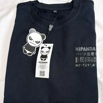 하이 팬더 여성용 HIPANDAT 셔츠 블랙 검정 반팔 여름 택 포함