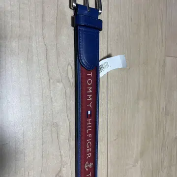 타미힐피거 네이비 가죽 벨트