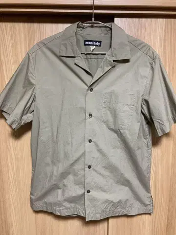 새상품급 MONITALY USA제 오픈 카라 셔츠