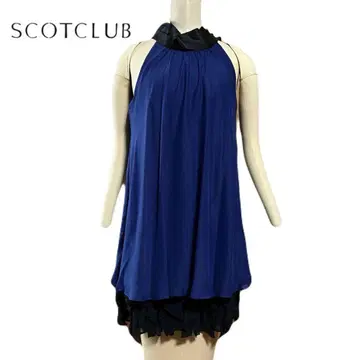 스콧 클럽 SCOT CLUB 홀터넥 슬리브리스 원피스 M