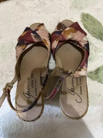 Gaimo 꽃무늬 샌들 약 7cm 힐