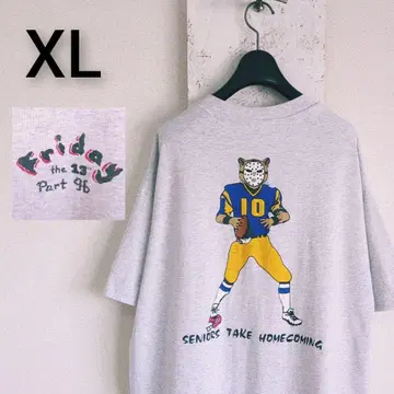 USA제 헤인즈 90년대 티셔츠 그레이 미식축구 아트 티셔츠 XL