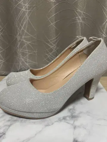 글리터 하이힐 브라이덜 슈즈 8cm