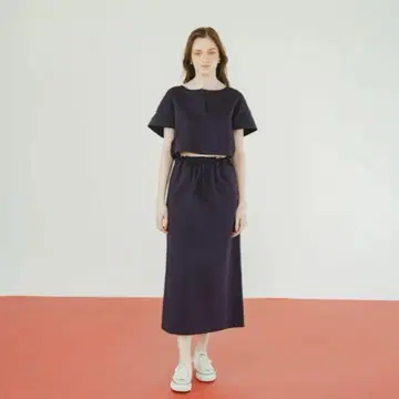pinue 도킹 컷 원피스 (NAVY)