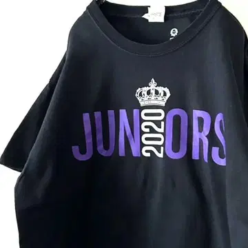 JUNIORS CLASS OF 2020 티셔츠 L 블랙 검정 구제 의류