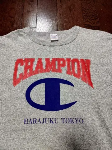 Champion T1011 하라주쿠 티셔츠 L 그레이  USA제