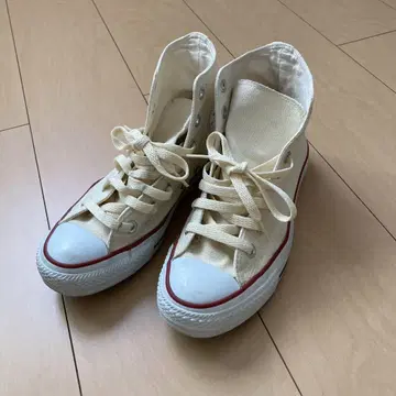 컨버스 ALL STAR 아이보리 하이컷 스니커즈 24cm