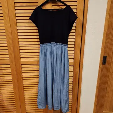 closet story 유나이티드 애로우즈 절개 개더 롱 원피스