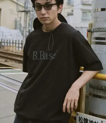 B.Base 블랙 티셔츠 드로우 스트링 포함