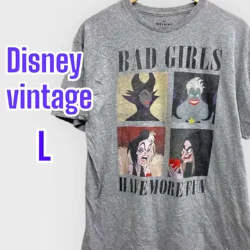 DISNEY 디즈니 빌런즈 반팔 티셔츠 그레이 L