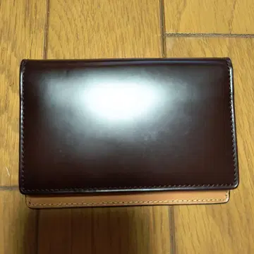 레이 메이 후지이 쉘 코도반 명함지갑 다크 브라운