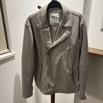 자라 베이지 더블 라이더 자켓