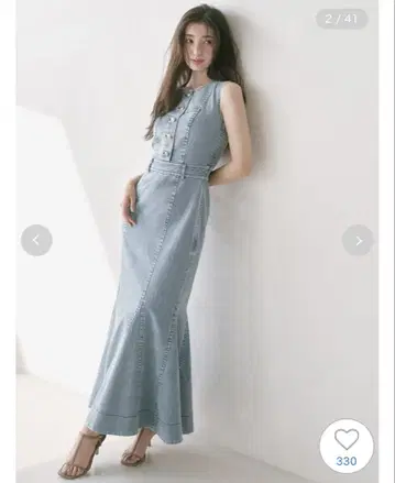 snidel 데님 머메이드 원피스