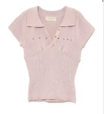 ANDMARY Lindsay logo tops pink 안드 마리