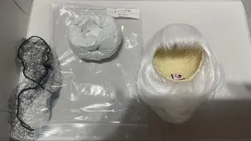 인형 가발 히메카즈라 + 에어리 밥 화이트 7~7.5인치