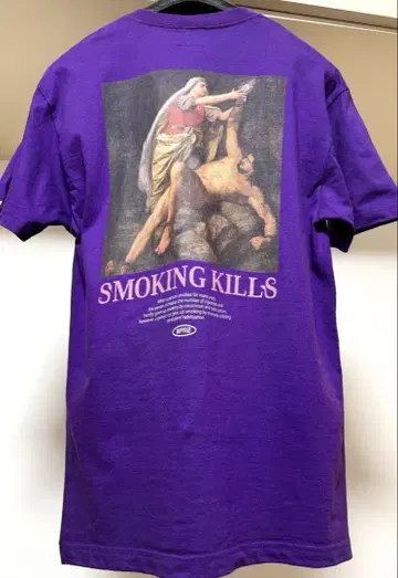 FR2 Smoking Kills 티셔츠 퍼플 M 사이즈