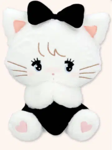 mikko BLACK RIBBON BIG 봉제 인형 무스